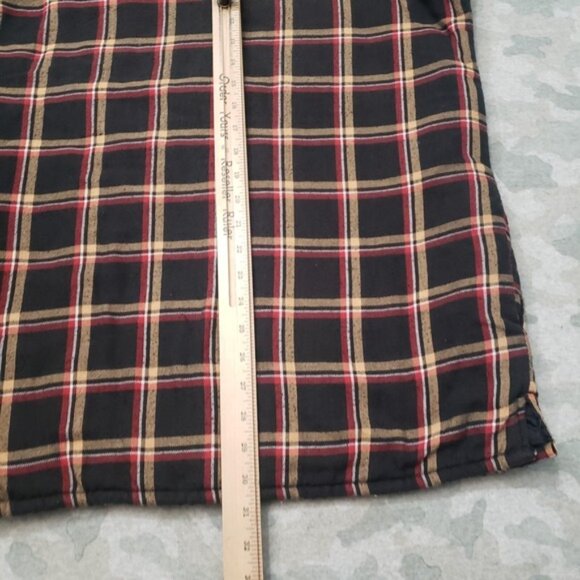 Wrangler Western Shirt Mens Medium Black Flannel Lined Pearl Snap Pockets - Picture 9 of 10